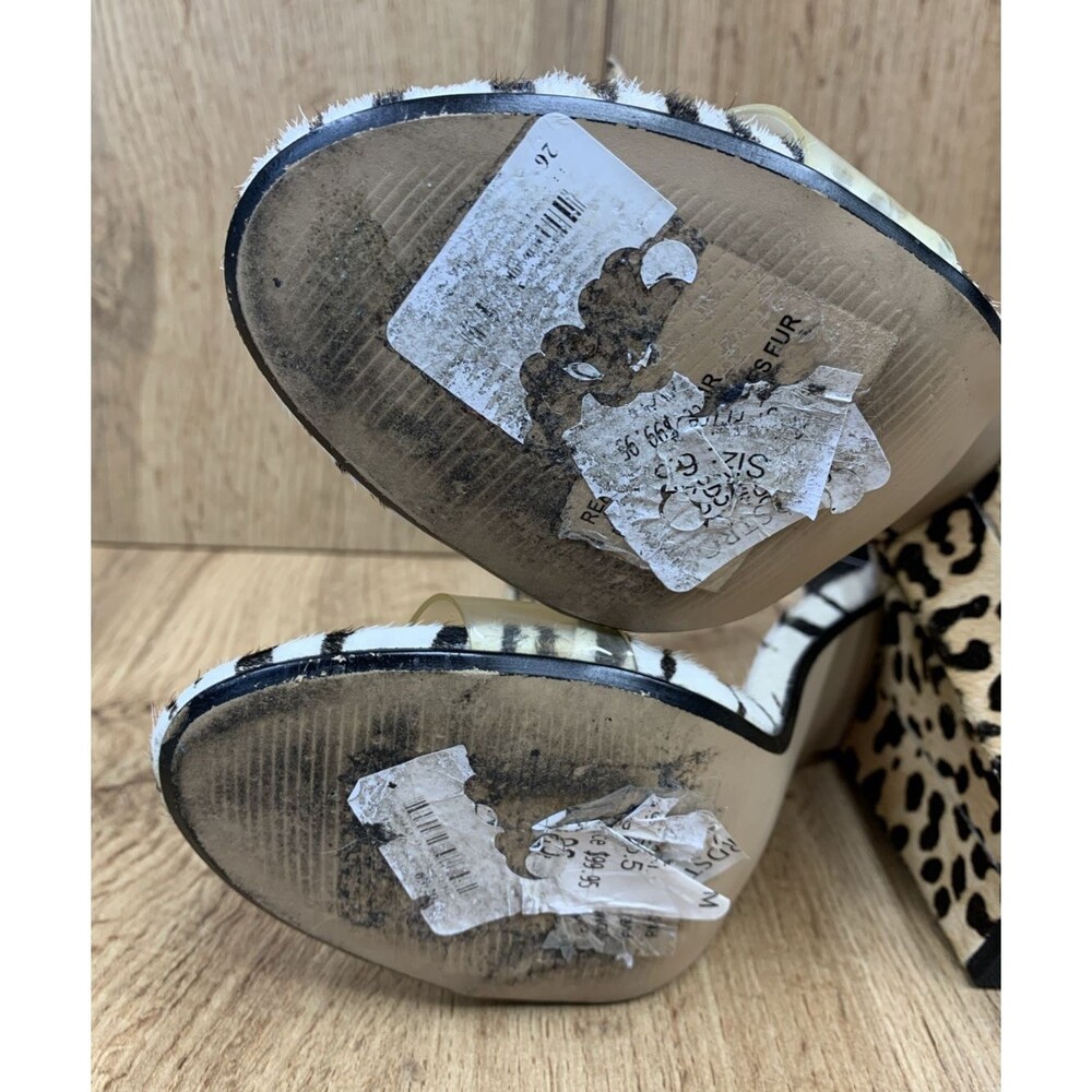 Steve Madden Women's Carrson Leopard Zebra Cow Hair Heels Black White Size 6.5 M - Picture 13 of 15
